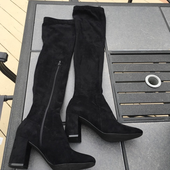 Jeffrey Campbell Shoes - JEFFREY CAMPBELL OVER THE KNEE STRETCH SUEDE